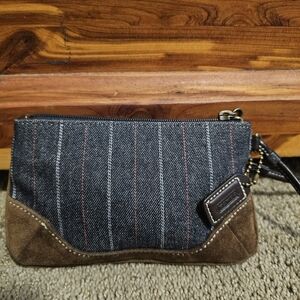Coach Denim Wristlet
